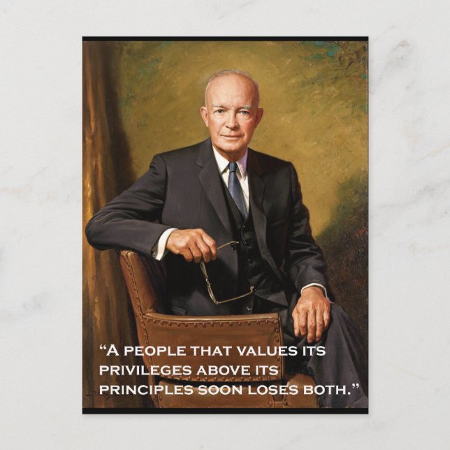 Carte Postale Portrait officiel de Dwight_D._Eisenhower (Devant)