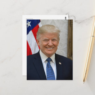 Carte Postale Portrait officiel du président Donald Trump 2017