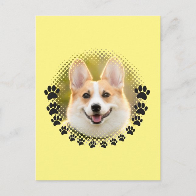 Carte Postale Portrait personnalisé de chien (Devant)