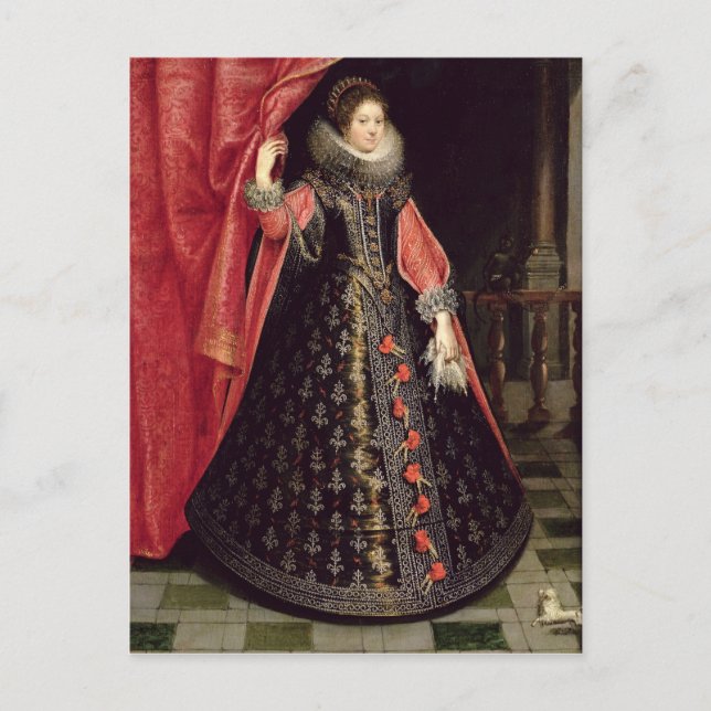 Carte Postale Portrait supposé être Henrietta Maria de (Devant)