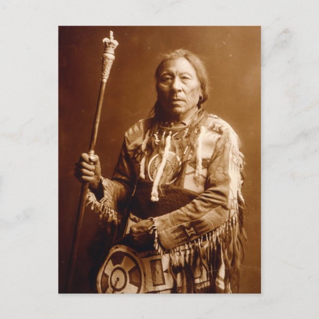 Carte Postale Portrait Vintage amérindien (Devant)