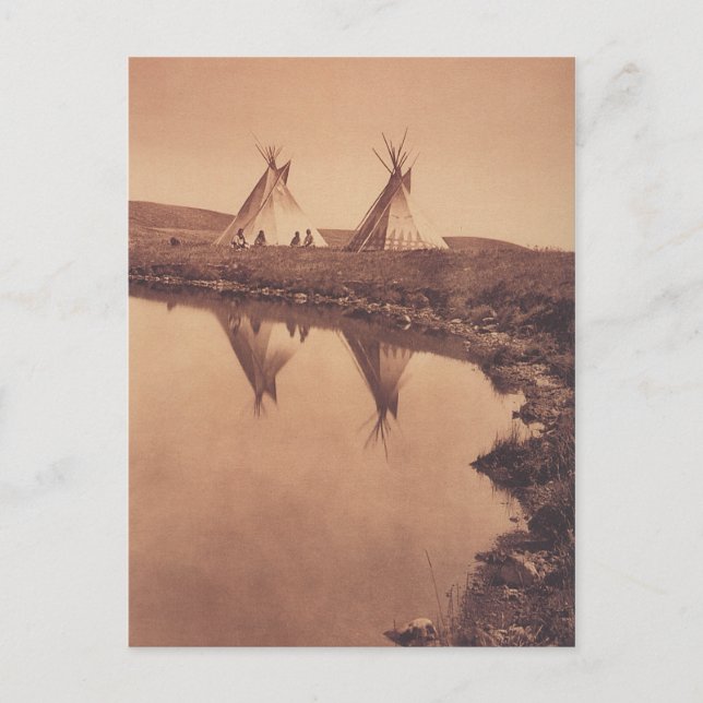 Carte Postale Portrait Vintage amérindien (Devant)