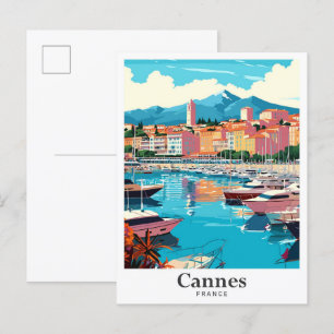 Carte Postale Portrait Vintage voyage de Cannes France