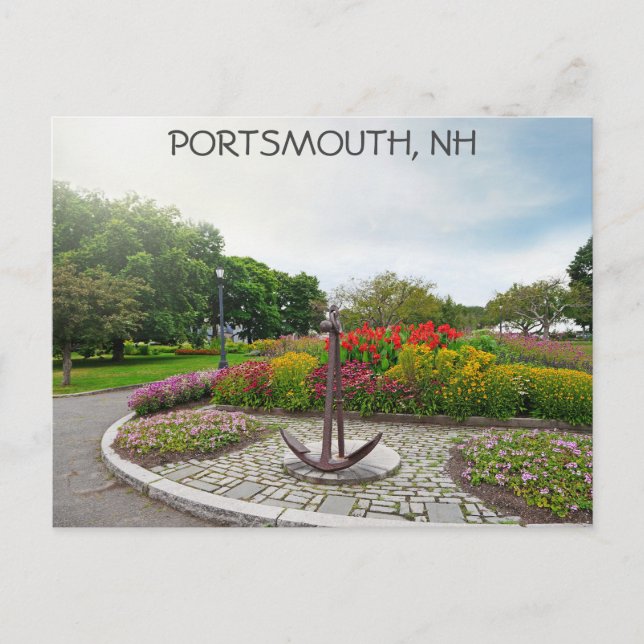 Carte Postale Portsmouth New Hampshire Trial Gardens Travel (Devant)
