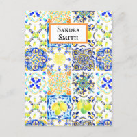 Portugais Majolica Azulejo Citron méditerranéen