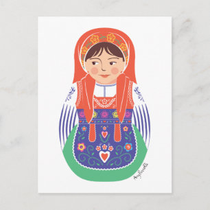 Carte postale portugaise Matryoshka