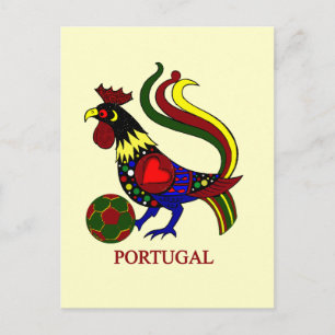 Carte Postale Portugal barcelos "coq" joueur de football