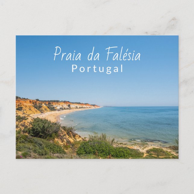 Carte Postale Portugal Praia da Falésia in Algarve Travel (Devant)