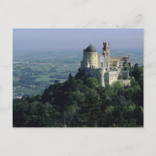 Carte Postale Portugal, Sintra, Palais de Pena, au sommet de Ser