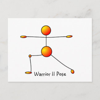 Carte Postale Pose de yoga - Pose de guerrier II
