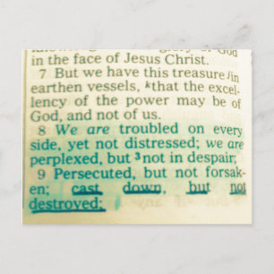 Carte Postale Poser, mais pas détruire Bible Verse