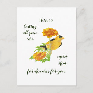 Carte Postale Poser toute votre attention sur Lui 1 Pierre 5:7 C
