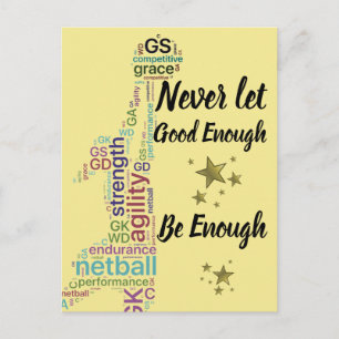 Carte Postale Positions Des Joueurs Et Devis De Netball Motivati