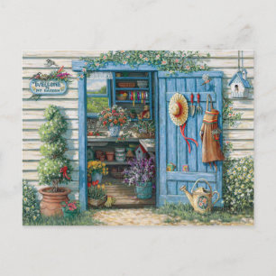 Carte Postale Postal de macetas d y flores