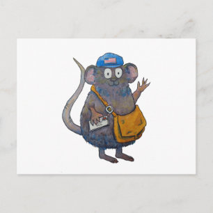 Carte Postale Postal Post Transporteur de courrier Postman Merci
