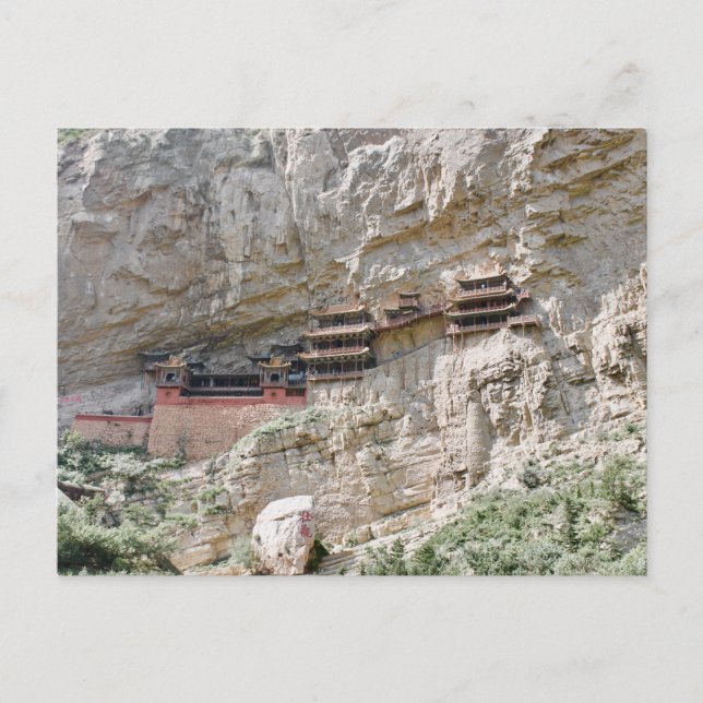 Carte Postale Postal templo colgante en Datong, Chine (Devant)