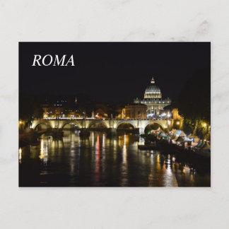 Carte Postale Postale de Rome la nuit