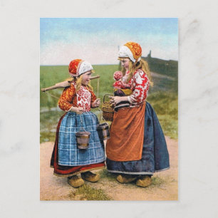 Carte Postale POSTCARD Dutch Sisters ne peut pas attendre la fêt