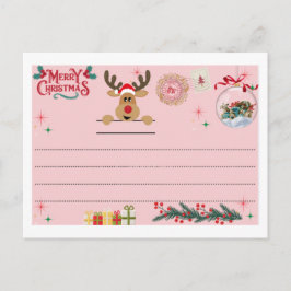Carte Postale Postcard for Merry Christmas