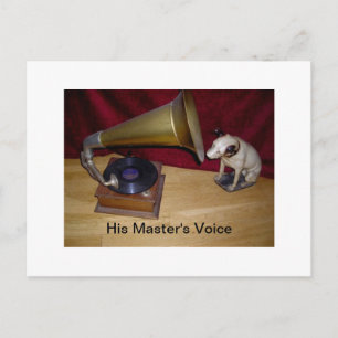 Carte Postale Postcard - His Master's Voice
