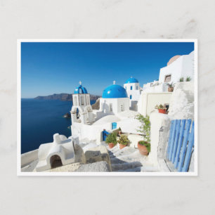 Carte Postale Postcard - Santorin in the Mediterranean