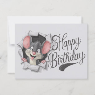 Carte Postale Postcards Happy Birthday Souris 07