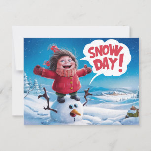 Carte Postale Postcards Snow Day 03