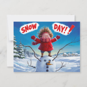 Carte Postale Postcards Snow Day 07