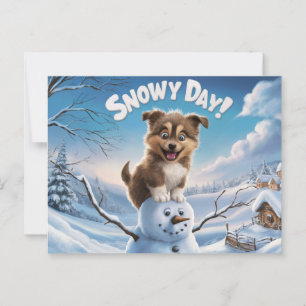 Carte Postale Postcards Snow Day 10