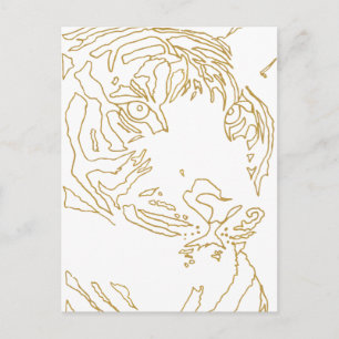 Carte Postale Poste de tigre