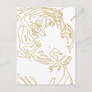 Carte Postale Poste de tigre