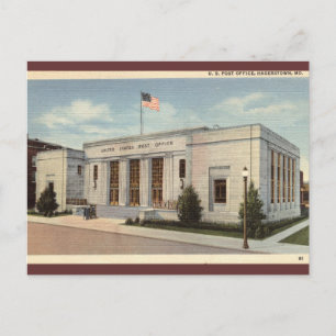 Carte Postale Poste Hagerstown MD Vintage