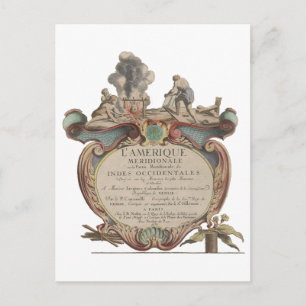 Carte Postale Poste : L'Amerique Meridionale, 1689