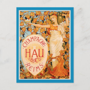 Carte Postale Poster Art Nouveau Champagne Art