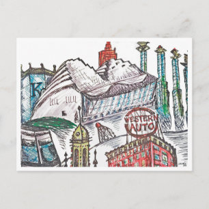 Carte Postale Poster d'architecture emblématique de Kansas City