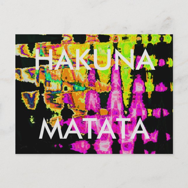 Carte Postale Poster d'art Abstrait Neon Glitch Imprimer (Devant)