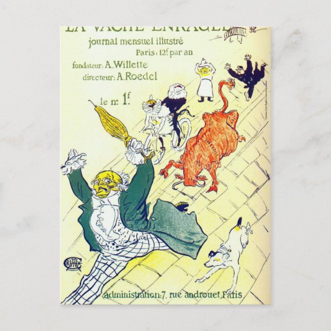 Carte Postale Poster d'art Toulouse Lautrec (Devant)