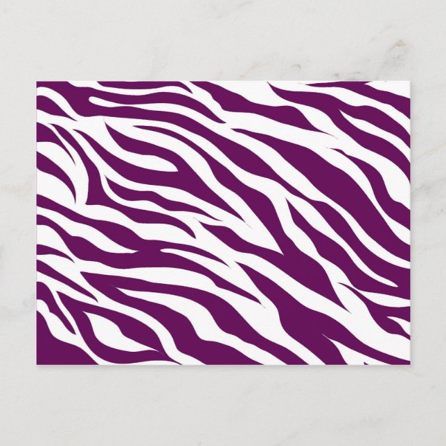 Carte Postale Poster de animal Zèbre blanc violet tendance (Devant)