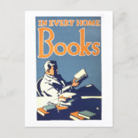 Poster de bibliothèque vintage "Dans chaque maison