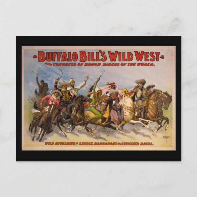 Carte Postale Poster de Buffalo Bill's Wild West Cowboys (Devant)