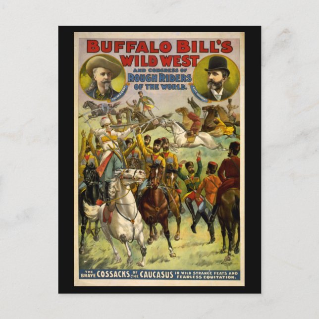 Carte Postale Poster de Buffalo Bill's Wild West Cowboys (Devant)