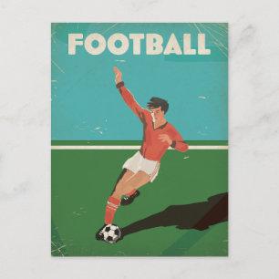 Carte Postale Poster de football vintage