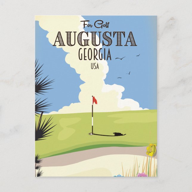 Carte Postale Poster de golf Augusta Georgia (Devant)