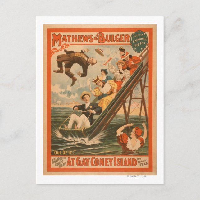 Carte Postale Poster de la comédie musicale "At gay Coney Island (Devant)