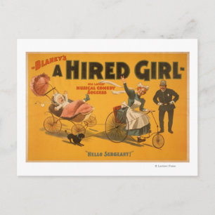 Carte Postale Poster de la comédie "Une fille embauchée"