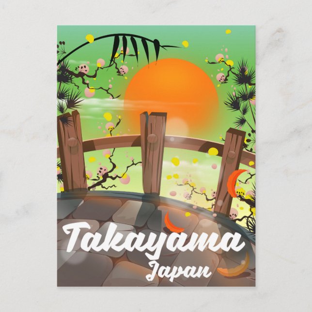 Carte Postale Poster de la fleur japonaise de Takayama. (Devant)