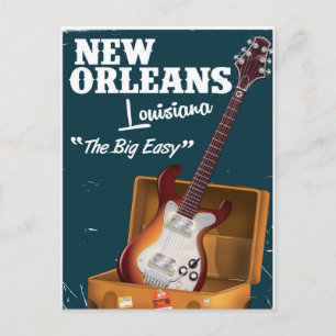 Carte Postale Poster de la Guitare Électrique de la Nouvelle-Orl