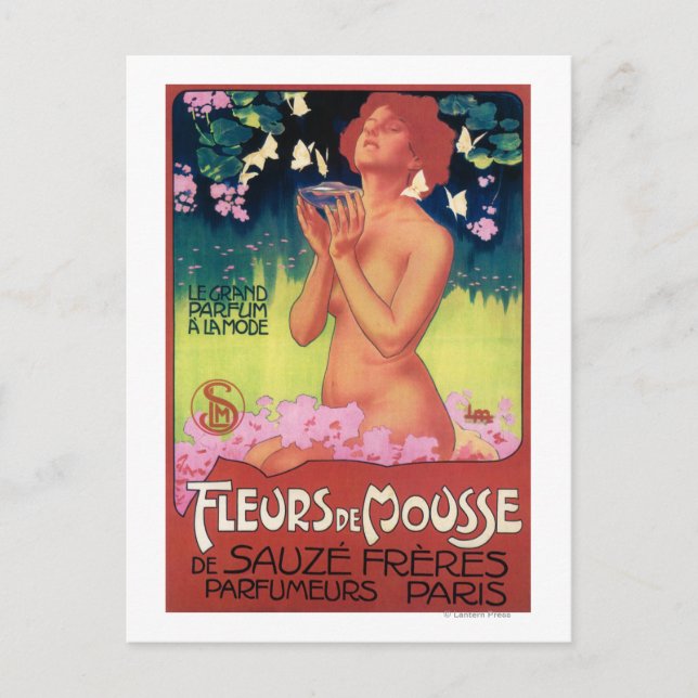 Carte Postale Poster de parfum Fleurs de Mousse (Devant)