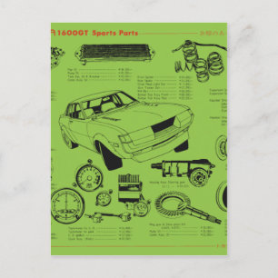 Carte Postale Poster de pièces de Tosco TA22 Celica