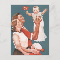 Poster de propagande de la famille soviétique